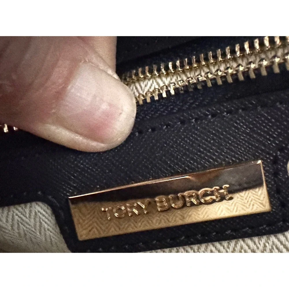 Tory Burch Robinson Color-Block Saffiano Leather Suede Convertible Shoulder NWOT